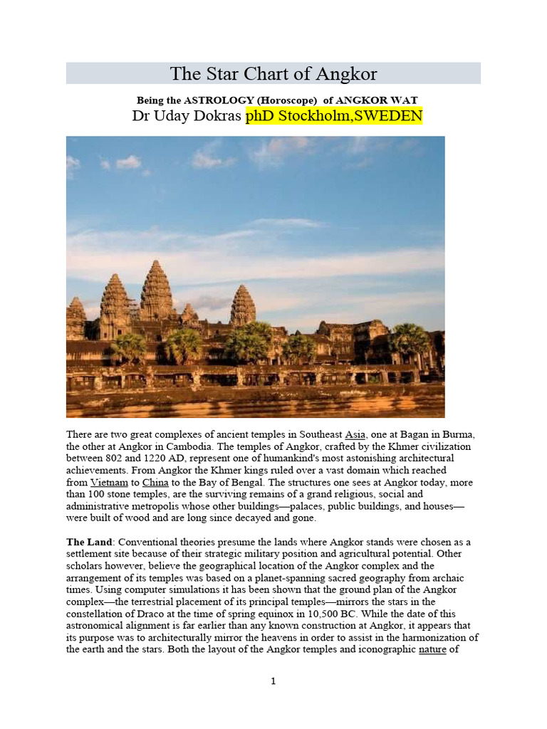 Astrology and Architecture of Angkor Wat | PDF