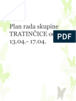 Plan Rada Skupine Tratinčice Od 13.04.-17.04