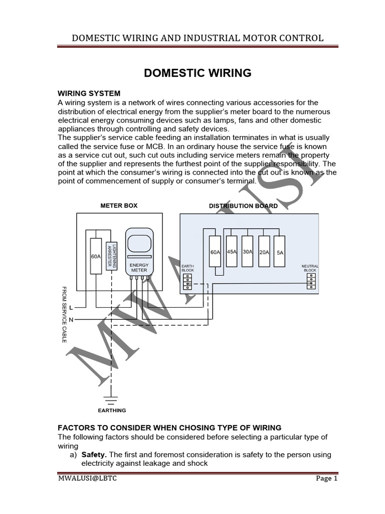 001 Domestic Wiring Pdf Pdf Electrical Wiring Electrical