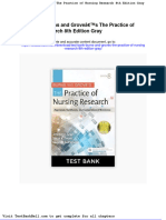 Test Bank Burns and Groves The Practice of Nursing Research 8th Edition Gray