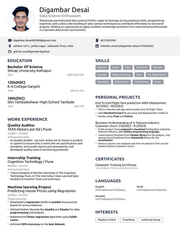 Digambar Ds Resume Pdf