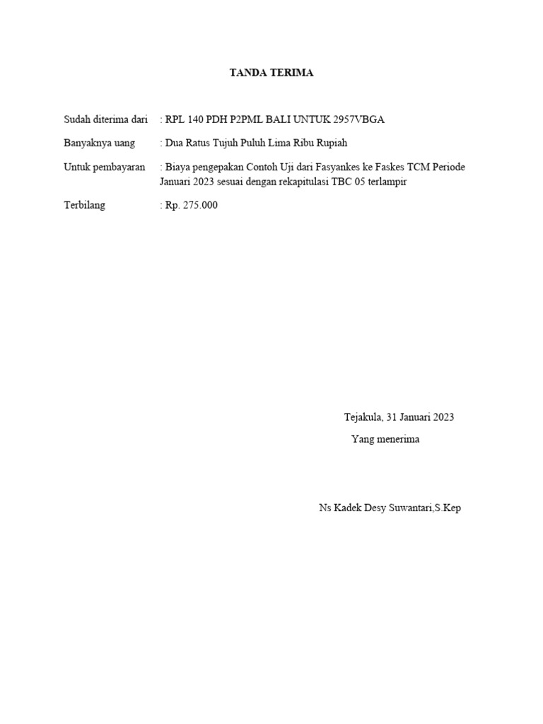 Rekap Biaya Pengepakan TCM September | PDF