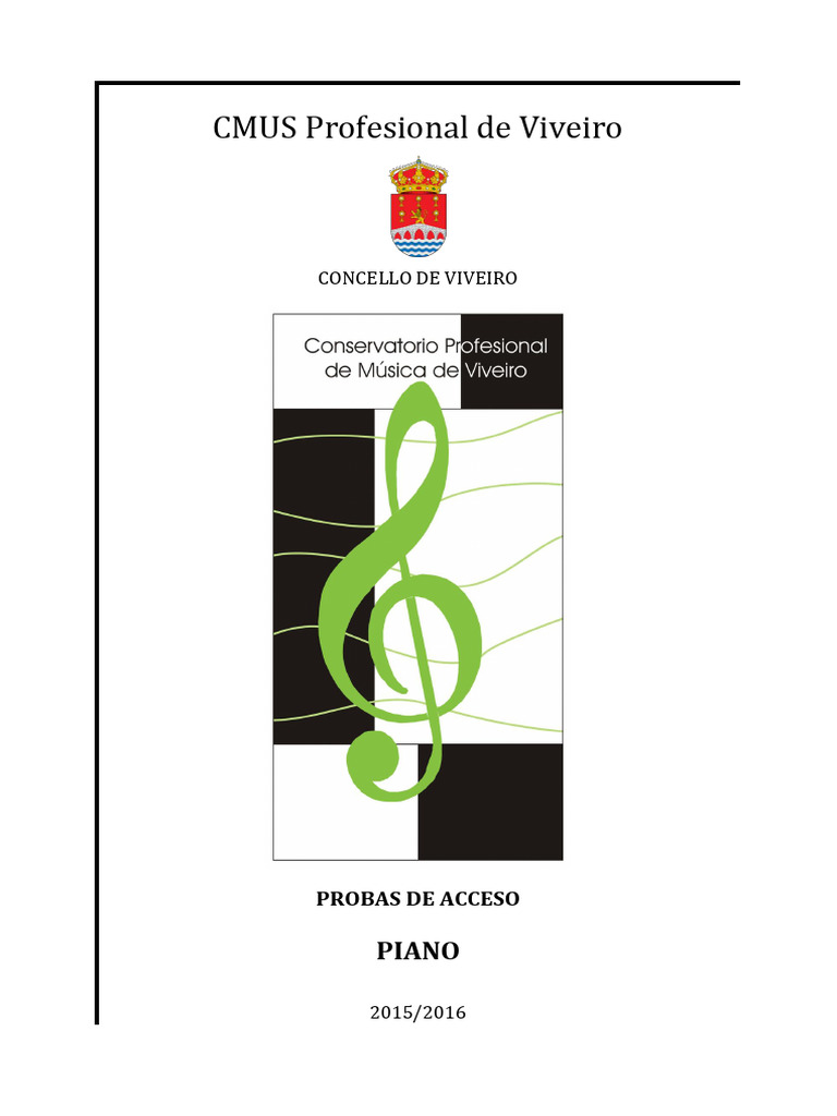 Piano - Probas de Acceso 2015-2016 | PDF