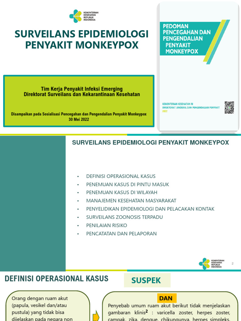 Panduan Surveilans Monkeypox 2022 | PDF