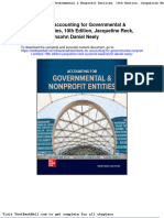 Test Bank For Accounting For Governmental Nonprofit Entities 19th Edition Jacqueline Reck Suzanne Lowensohn Daniel Neely