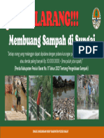 Banner Larangan Buang Sampah Di Sungai