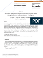 Mechanism Modeling of Elevated Temperature Pressure Swing Adsorption Process For Pre-Combustion CO2 Capture