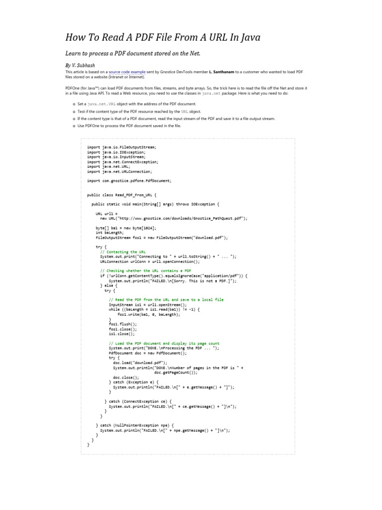 Url Java Example