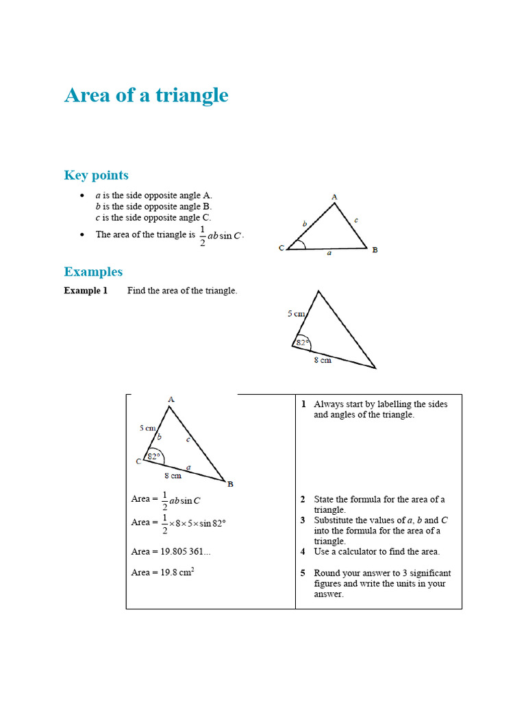 Example 8 Chapter 9 Area of Triangle | PDF
