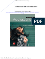 Test Bank For Adolescence 12th Edition Laurence Steinberg