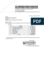 2.penawaran Harga Service Forklift Komatsu MHE 2,5 TON PT. CHEIL JEDANG INDONESIA 12-09 - 2023