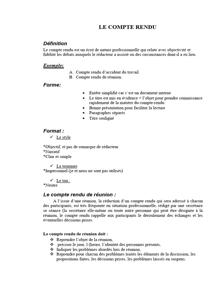 C Le Compte Rendu | PDF | Évolution de carrière | Affaires