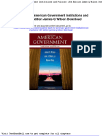 Test Bank For American Government Institutions and Policies 13th Edition James Q Wilson Download