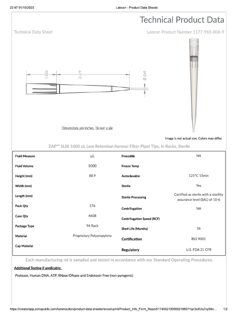 29. Micropipet Filter Tip 1000µl PDF