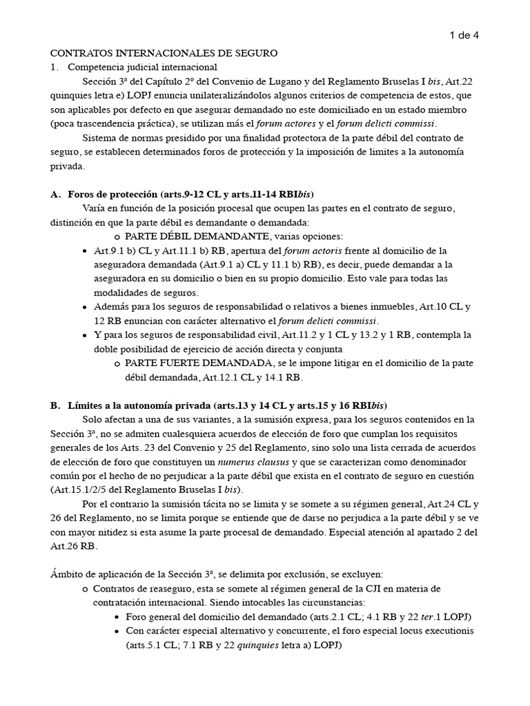 Contratos Internacionales de Seguro | PDF
