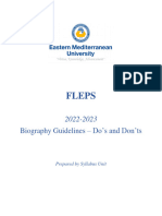 2022-23 Biography Dos and Donts