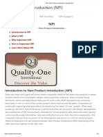 NPI - New Product Introduction - Quality-One