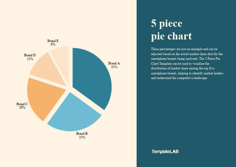 5 Piece Pie Chart Template | PDF