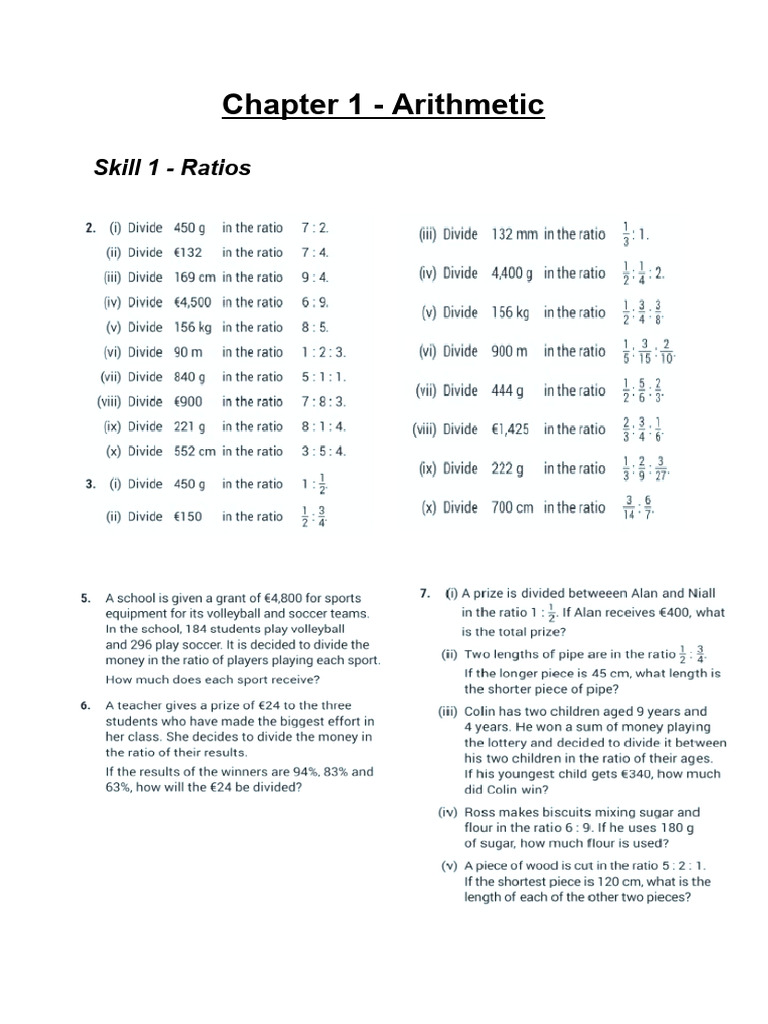 Chapter 1 - Arithmetic | PDF