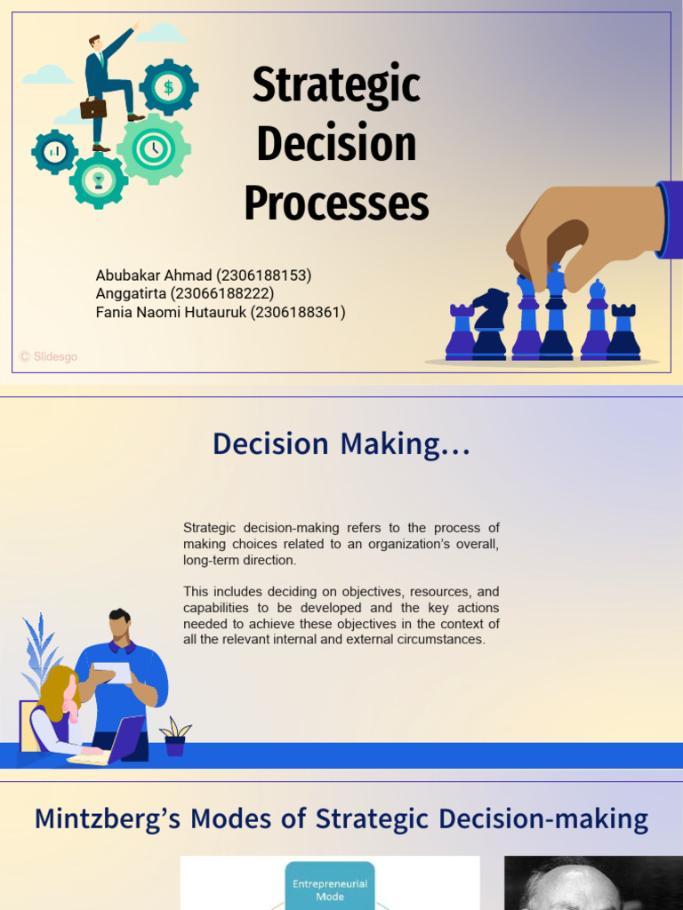 Strategic Decision Processes | PDF