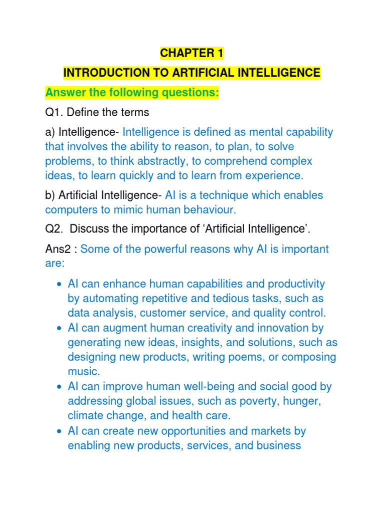 Introduction to Artificial Intelligence | PDF | Business | Computers