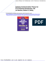 Test Bank For Applying Communication Theory For Professional Life A Practical Introduction 4th Edition Marianne Dainton Elaine D Zelley
