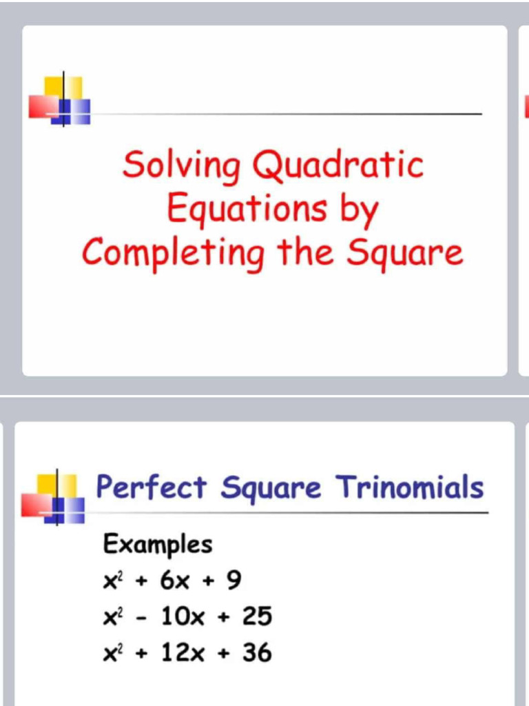 Quadratic Equation | PDF