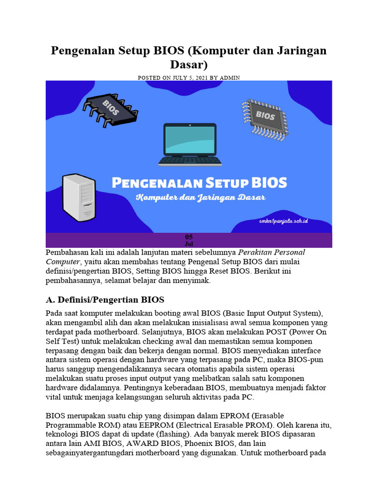 Pengenalan setup bios pdf