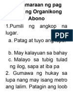 Pamamaraan NG Pag Gawa NG Organikong Abono