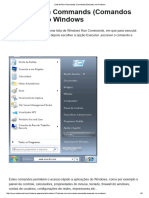 Lista de Run Commands (Comandos Executar) No Windows