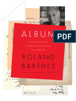 Roland Barthes Album - Unpublished Correspondence and Texts Columbia University Press - 2018