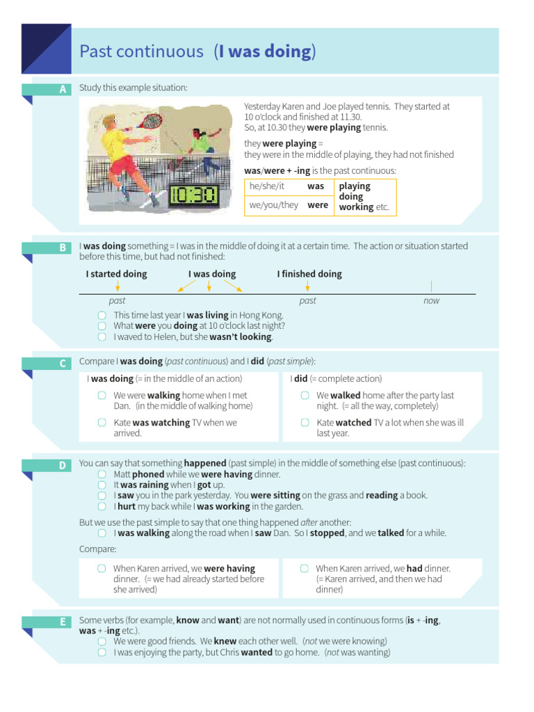 Past Simple vs. Continuous | PDF