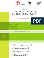 Aktivizam Volonterizam Od Ideje Do Realizacije