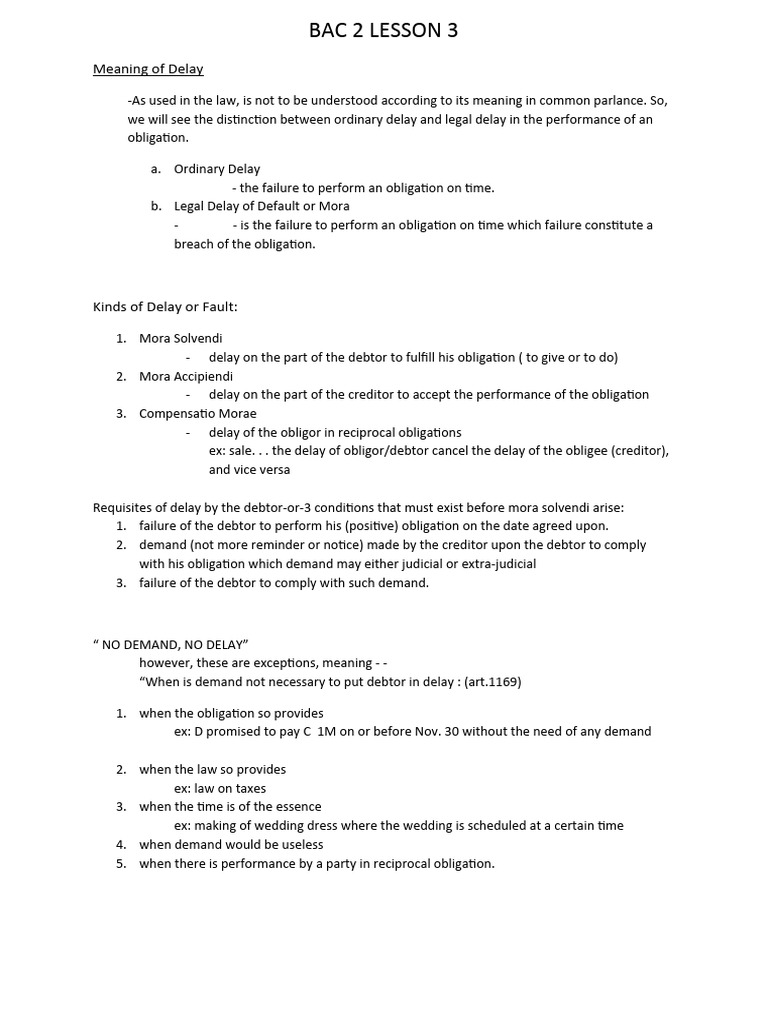Bac 2 Lesson 3 | PDF | Law