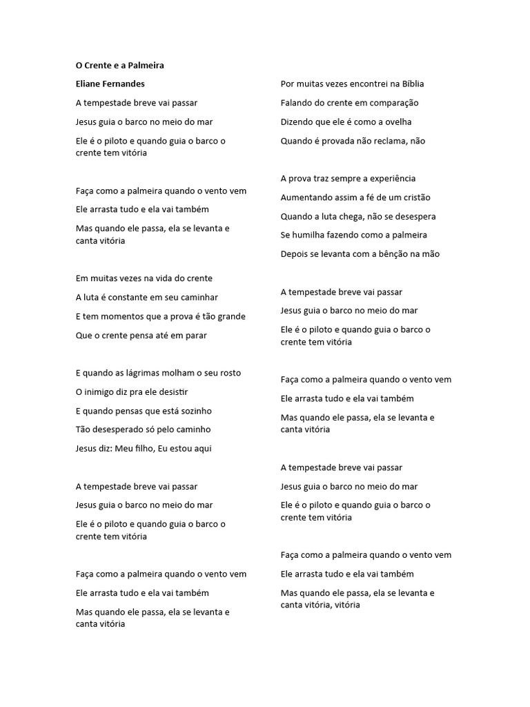 O Crente e a Palmeira | PDF