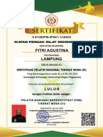 Sertifikat Pelatih Fitri Agustina