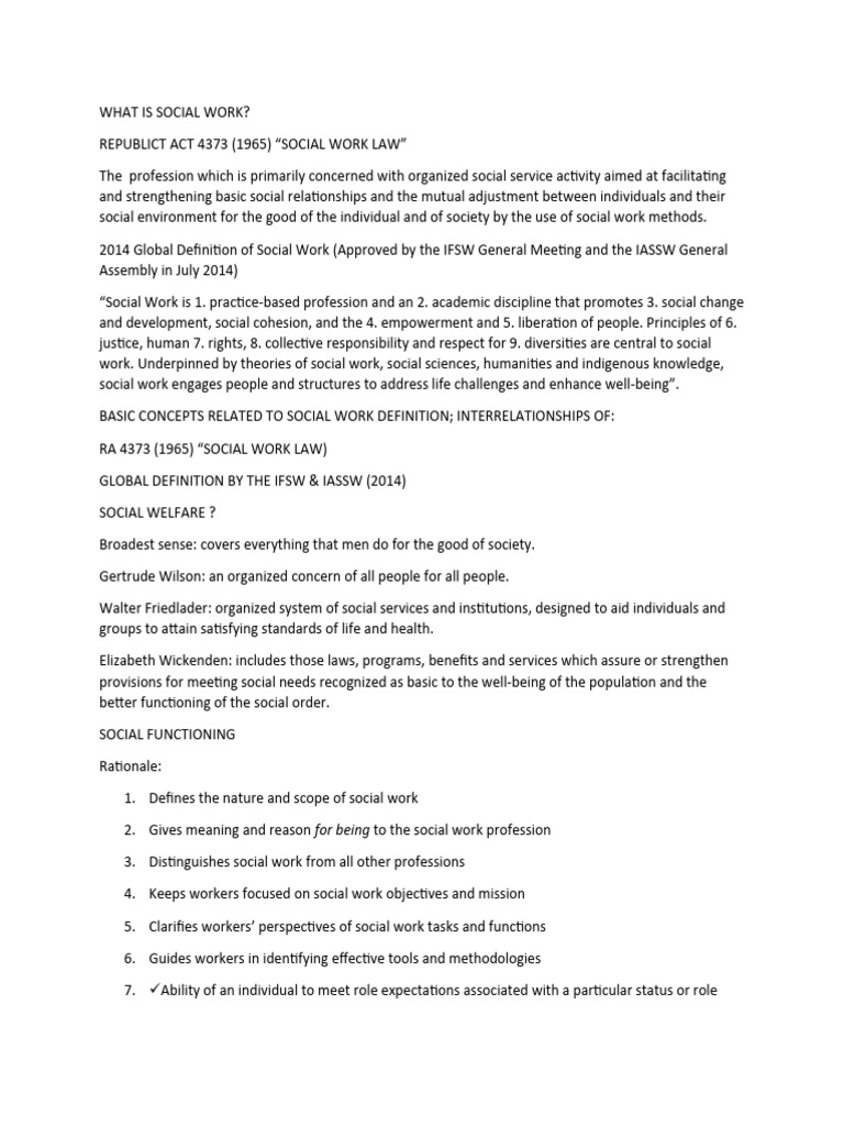 Foundations of Social Work Principles | PDF