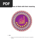 99 Names of Allah SWT and Mohammed (PBUH)