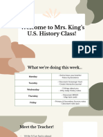 Welcome To Mrs. King's U.S. History Class!