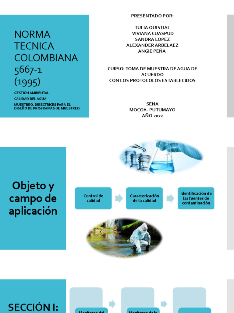Norma Tecnica Colombiana 5667-1 | PDF | Muestreo (Estadísticas) | Agua