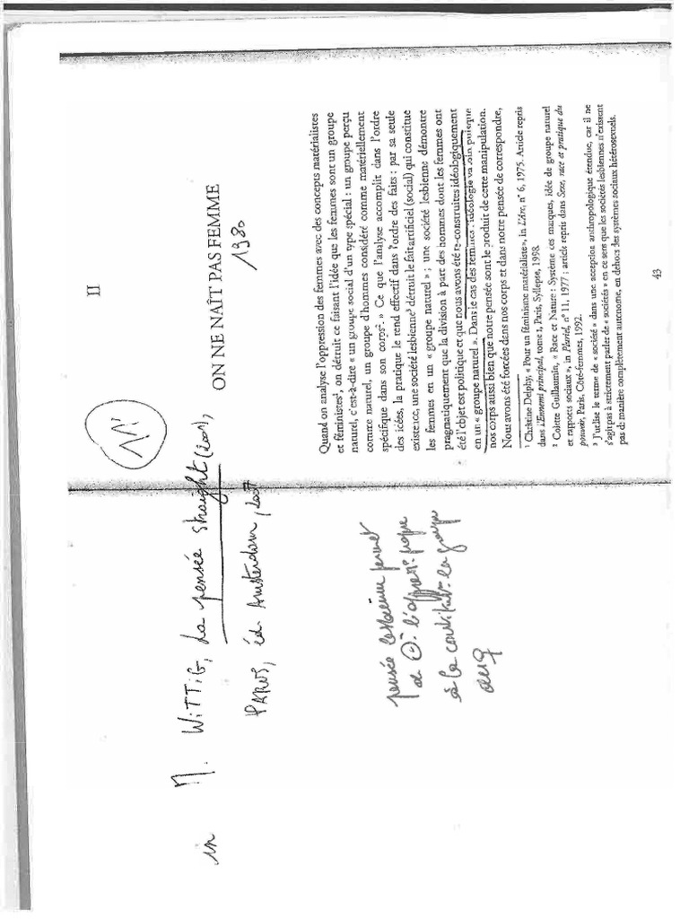 Wittig m on ne na t pas femme la pens e straight pdf