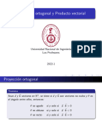 Proyeccion Ortogonal y Producto Vectorial