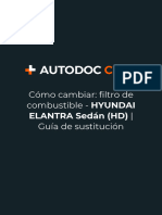 Cómo Cambiar - Filtro de Combustible - HYUNDAI ELANTRA Sedán (HD) - Guía de Sustitución