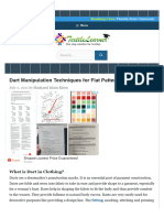 Dart Manipulation Techniques For Flat Patterns