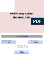 Ohsms Lead Auditor - Iso 45001_2018