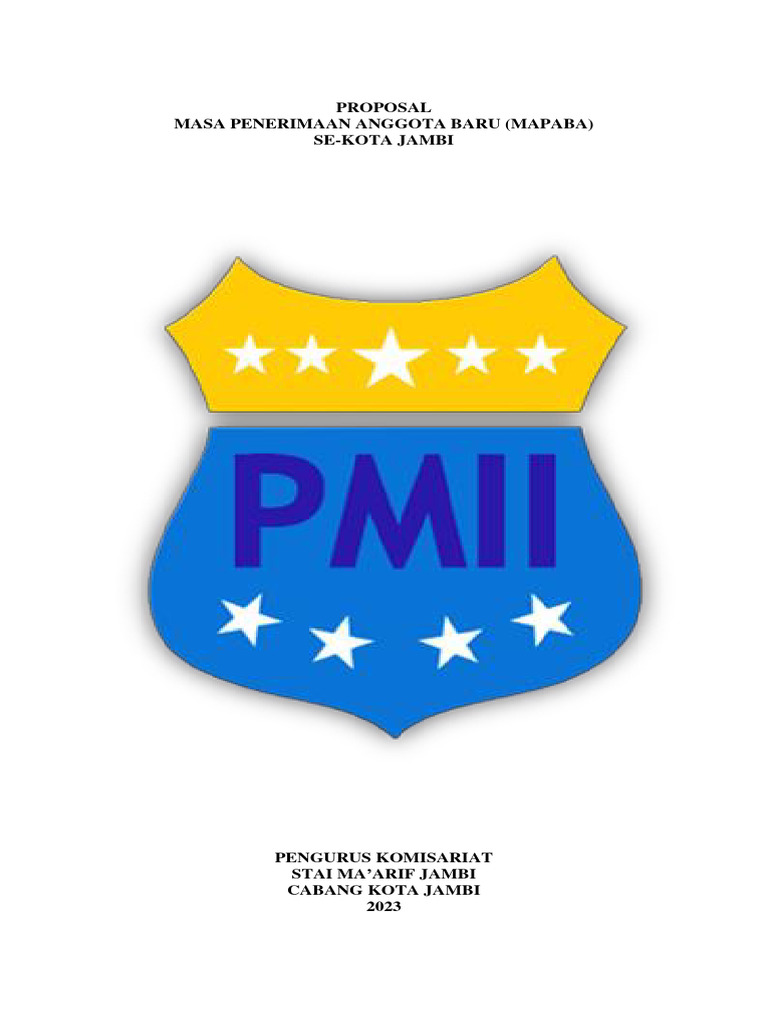 Proposal MAPABA XIII PMII Jambi 2023 | PDF | Ilmu Sosial