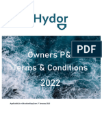Hydor Standard Owners PI Terms and Conditions 2022