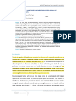 Dificultades en Las Ecuaciones Lineales en Segundo Grado de Educación Secundaria