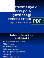 2 - Az Intézmények Szerepe A Gazdasági Rendszerekben