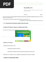 Graphical LP Solution - Solution of A Minimization Model